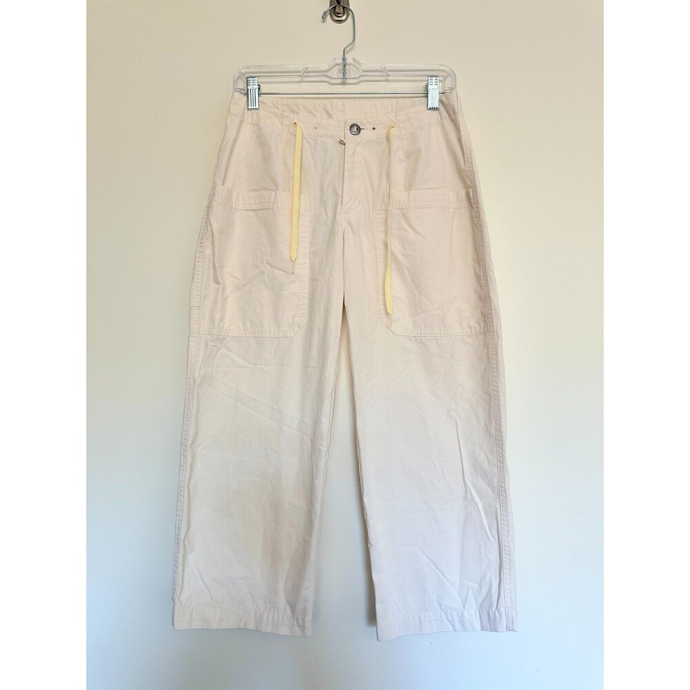 Patagonia Rhythm Cargo Capri Pants White Organic Cotton Climbing Y2k Women XS